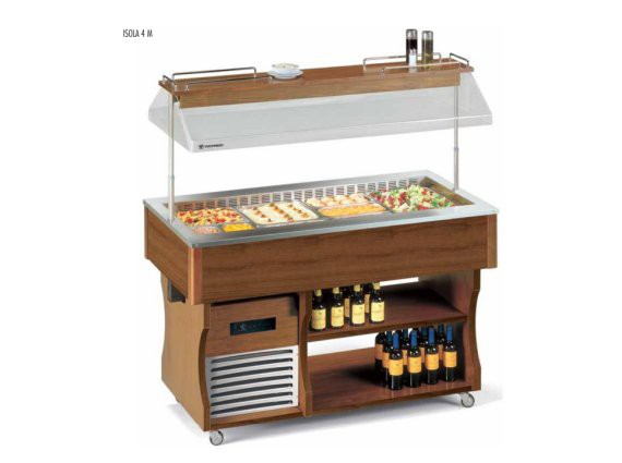 Vetrina refrigerata ventilata per antipasti mod. Isola 6 M VT